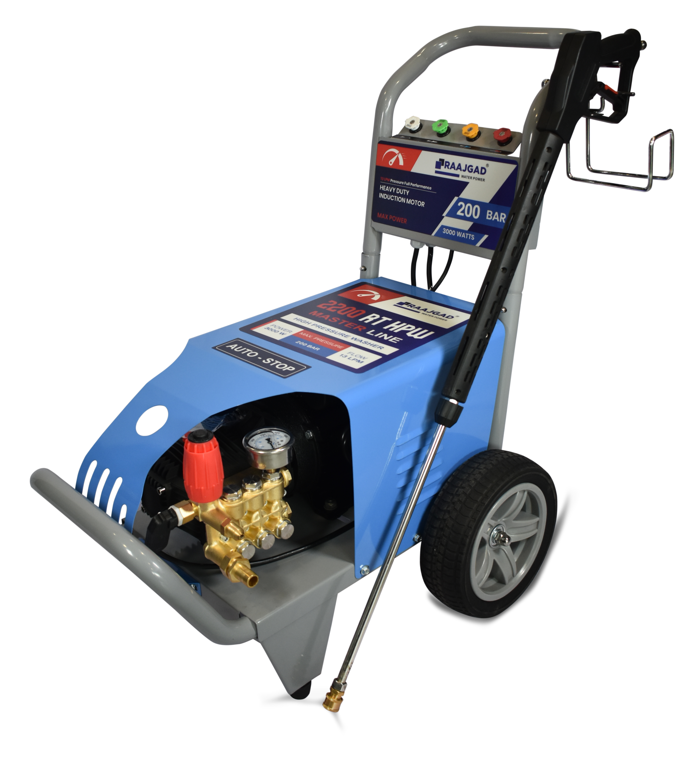 car wash machine cleaning car exterior with high pressure water